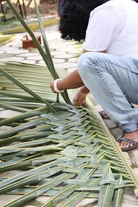A Feel to Typical Rural Activities: Weaving of Coconut Palms - View 3